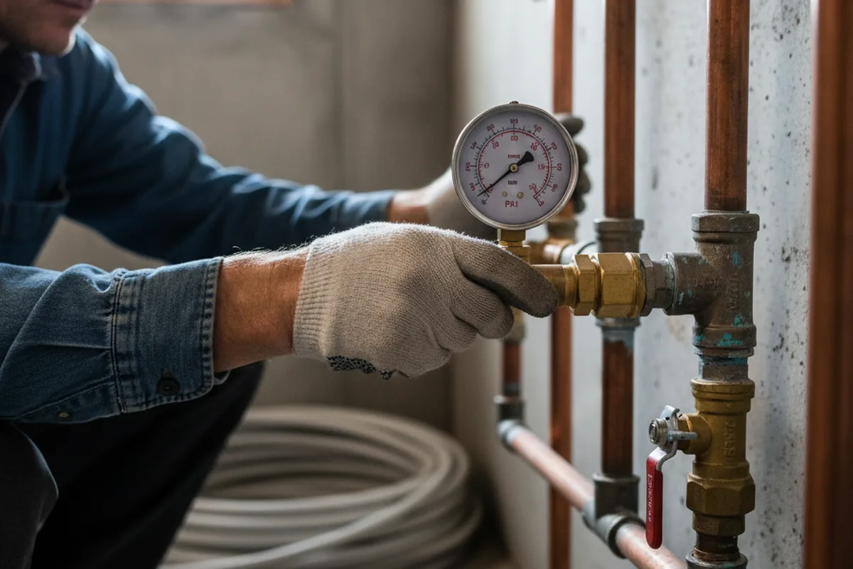 Pressure testing a repaired line during Water Line Repair in Wewahitchka